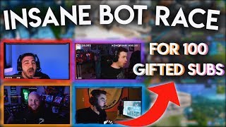 WE HAD A BOT RACE FOR *100* GIFTED SUBS | With Timthetatman, Drlupo, Nickmercs