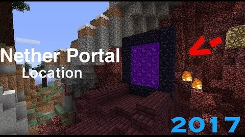 Minecraft PS4 - Tutorial World Nether Portal Location *2017*