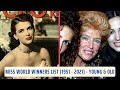 Miss world winners all the time 19512021  young vs old  now and then 2data channel