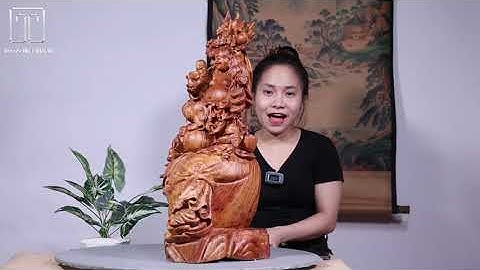 Tượng Gỗ: Di Lặc Tam Tiểu Vác Cành Đào Gỗ Nu Hương |Ý Nghĩa Di Lặc Trong Phong Thuỷ | Xưởng Tượng Gỗ
