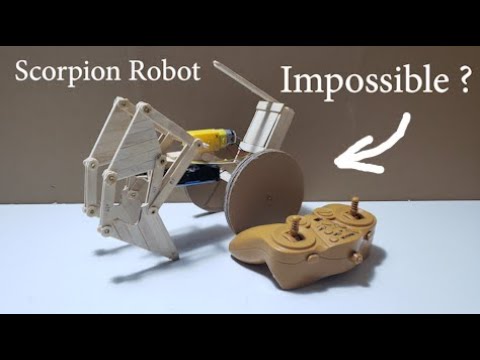 How to make simple walking Robot machine at home | Make scorpion robots with remote control