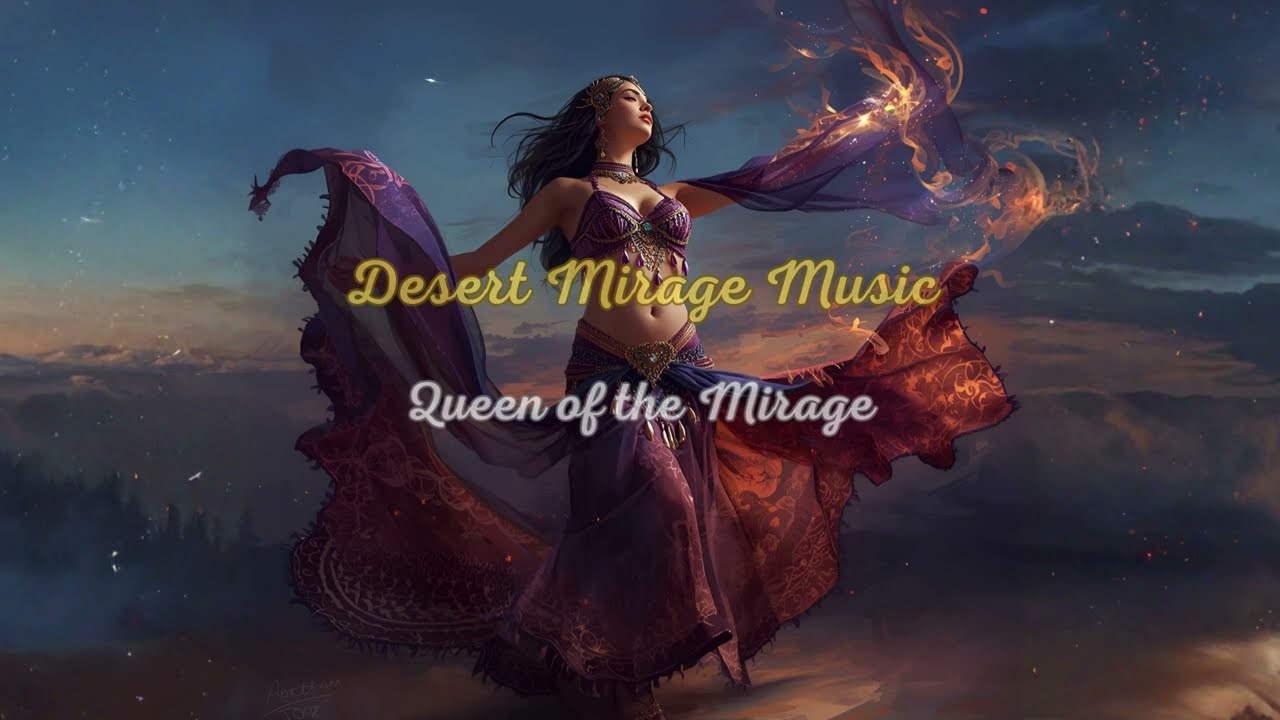 Queen of the Mirage (Belly Dance Music, Melodious tunes, showcasing dance, glamour x mystery)