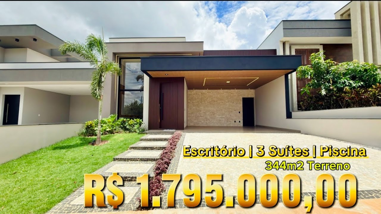 Casa em Condomínio à Venda em Indaiatuba | Planejados, 3 Suítes, Escritório e Piscina, Confiram 📍