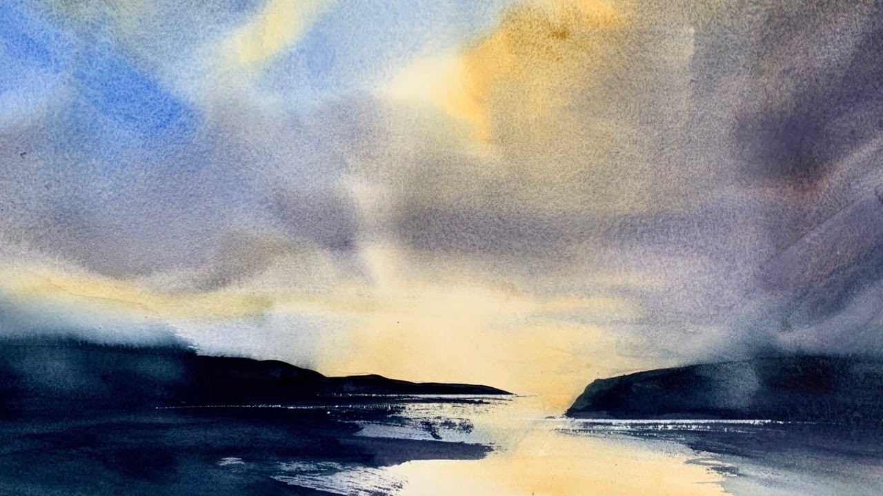 Loose Wet In Wet Watercolor Sky Tutorial YouTube Loose Wet In Wet Watercolor Sky Tutorial YouTube