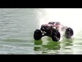 Traxxas X-MAXX Extreme Hydroplane - Runs over M41 boat