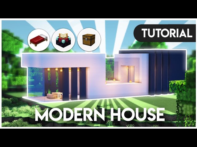 🏡 Minecraft Tutorial, How to Build a MODERN HOUSE in Minecraft 1.19, LGDC - Ep 15