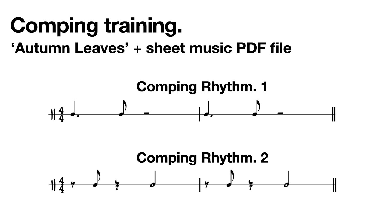 Comping training 1 autumn leaves youtube