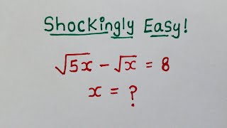 Nice Square Root Math Simplification Problem || Find Value of x 