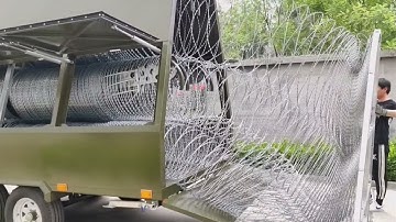 Razor wire rapid deployment trailer