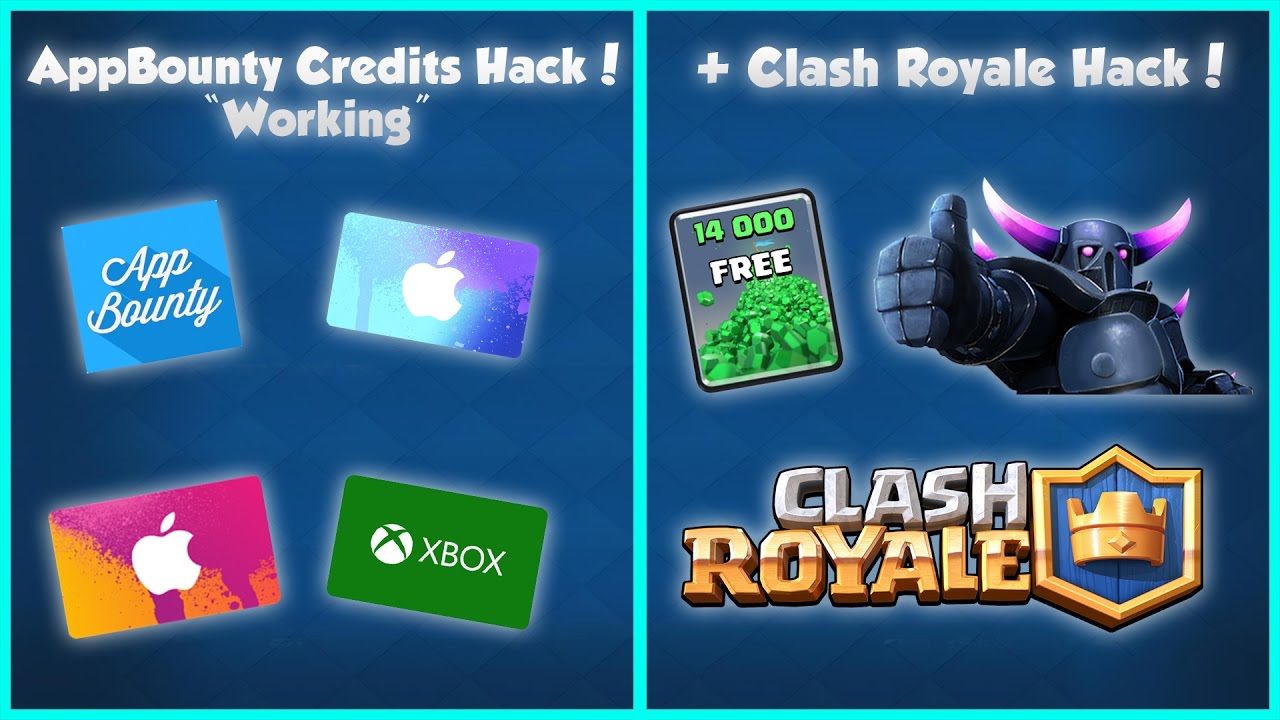 AppBounty `WORKING` Credits Hack 2016 - EARN 500,000 Points! iOS/Android  (Clash Royale Gems Hack) - 