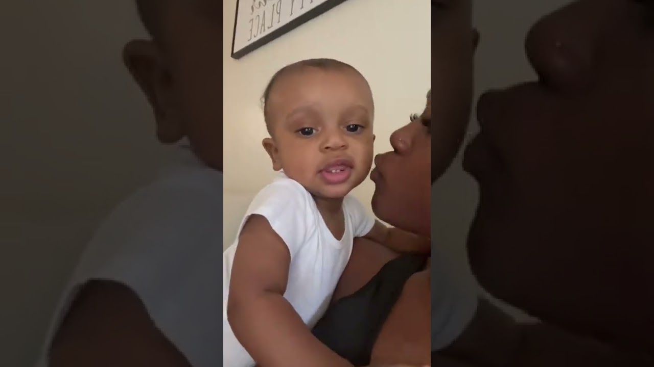 BABY LOVES GIVING MOM OPEN MOUTH KISSES LOL 