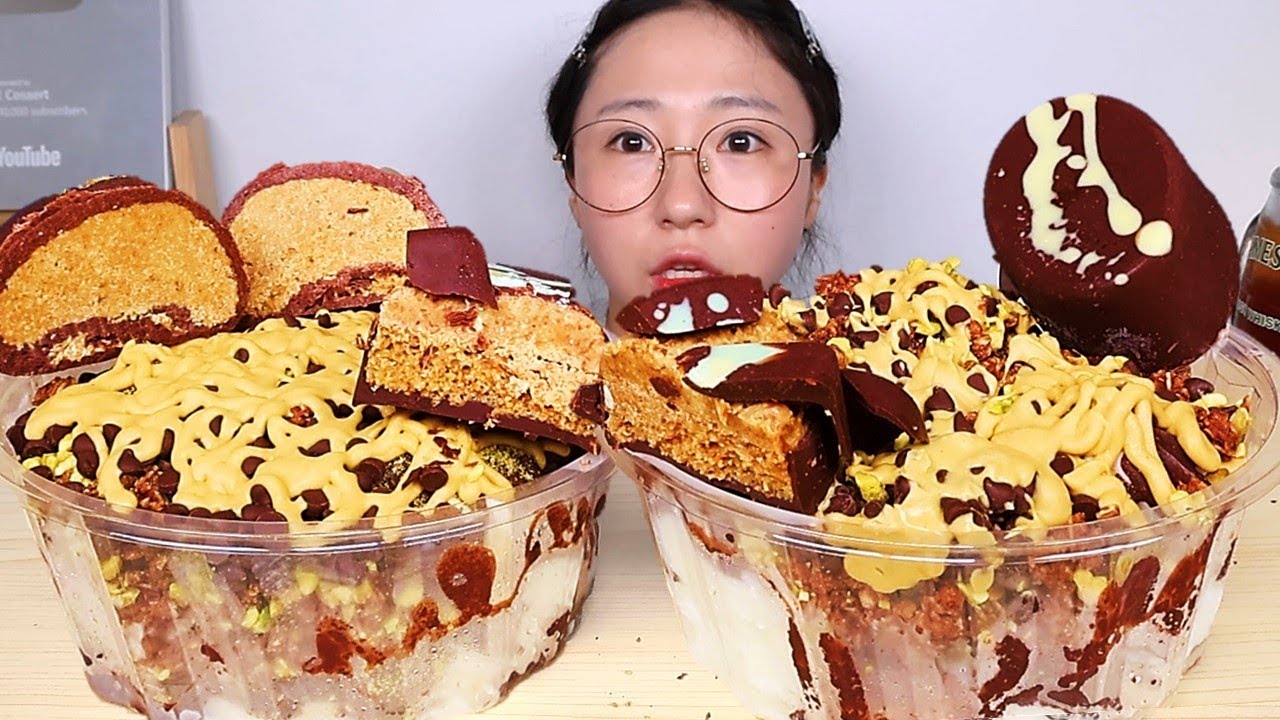 두바이 스타일 요거트 아이스크림🍨 두바이 초콜릿 디저트 먹방 Dessert Mukbang