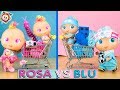 SFIDA BEBÈ BELLIES: Comprano tutto quello che è blu e rosa 🌈Carrello pieno di giocattoli e vestiti!