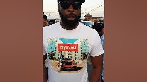 DJ Sbu at the Nipsey Hussle crime scene in Crenshaw