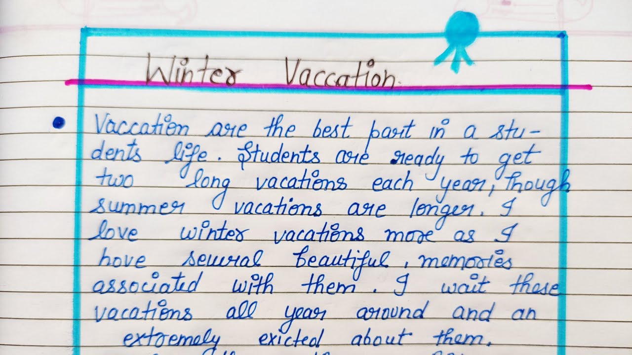 Essay On Winter Vacation Winter Vacation Essay Viu Knowledge YouTube