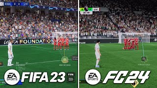 EA Sports FC 24 vs FIFA 23 PS5 Next Gen Graphics Comparison #eapartner 