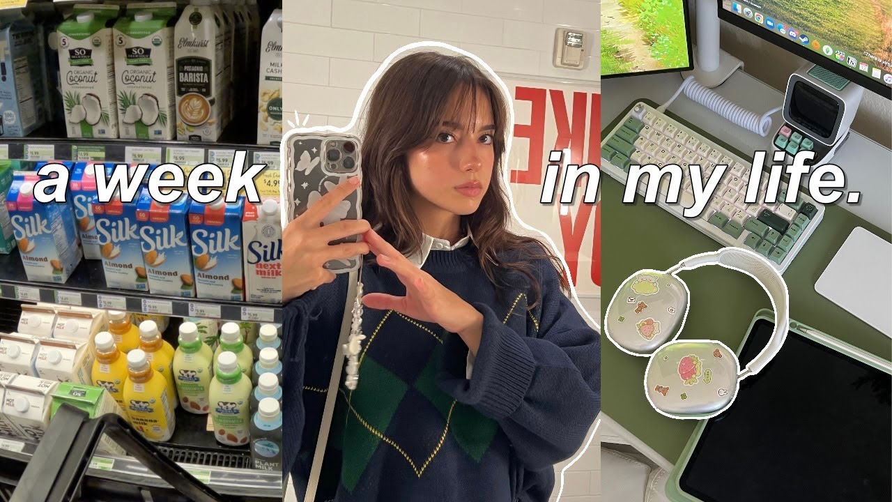 ⁣a productive week in my life 🍓 | new books, studying, errands, & workouts