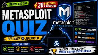 Metasploit Quiz | 30 Questions & Answers (Beginner to Advanced) | Ethical Hacking | Episode 2
