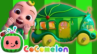 Wheels On The Green Watermelon Bus Cocomelon Animal Time Moonbug Kids - Color Time