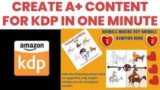 How to make A+ content for KDP within 1 minute| KDP Self-Publishing screenshot 2