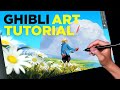 How to Paint a Ghibli Inspired Environment (Digital Art Tutorial)!