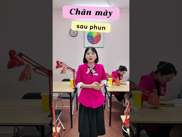 Học Phun Xăm Thẩm Mỹ Tại Hani - Kiểm tra mày cân đối sau phun #hocphunxamthammy