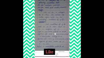 Proof of Theorem Related to Subspace in Vector Space || #Shorts /#youtubeshortsvideo