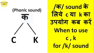 When to use  C or K letter for /k/ sound || क sound के लिये C या K का उपयोग कब करें screenshot 2