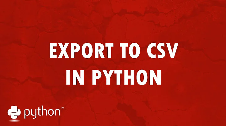 Export to CSV in Python