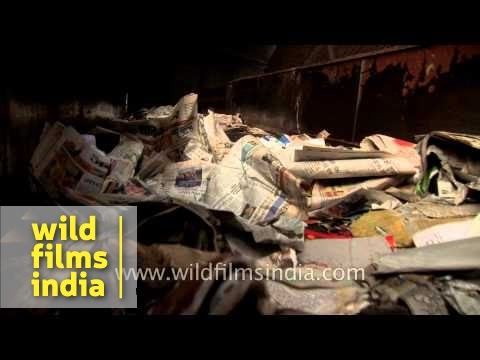 recycling-american-paper-trash-in-meerut,-india