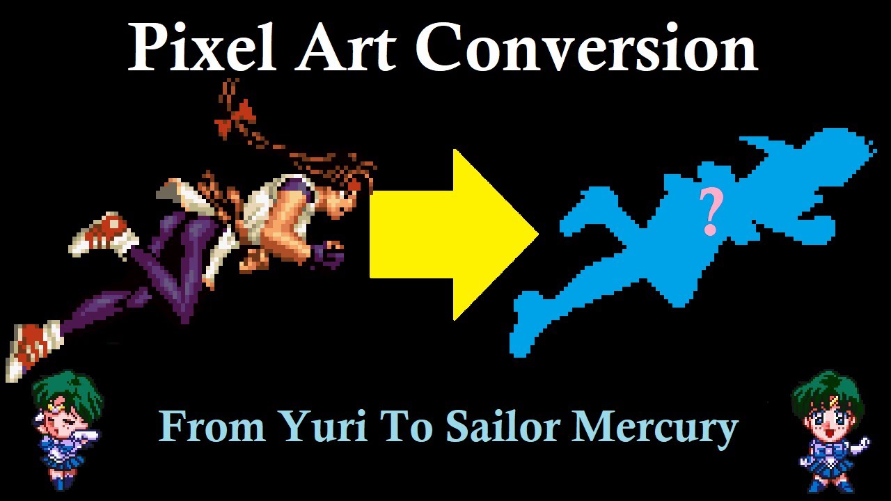 🎨 Sailor Mercury Flying Phoenix Kick 11th Frame Pixel Conversion KOF Style To Arcade Style For Mugen