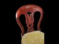 Gruppo di 4 Sedie Inglesi Regency 1800 in Mogano con Schienale Trafurato