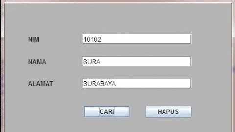 membuat tombol cari dan hapus di java eclipse