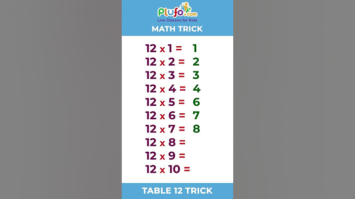Table 12 - Easy short trick to remember #math #trick #table #fast #short