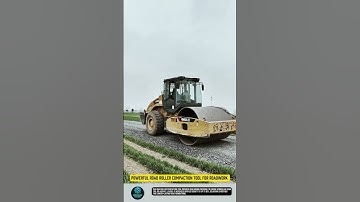 Powerful road roller compaction tool for roadwork #tool