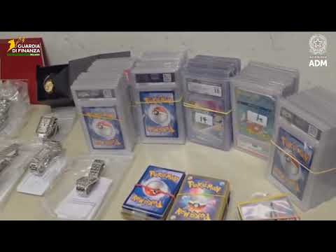 Video Linate, sequestrati 15 orologi di lusso e 325 carte da collezione in contrabbando
