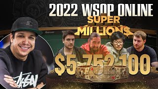 Super MILLION$ - WSOP Online 2022 | Rodrigo Seiji, Rodrigo Selouan, David Yan e David Peters