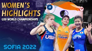 Women Wrestling Highlights from U20 World Championships 2022 #WrestleSofia