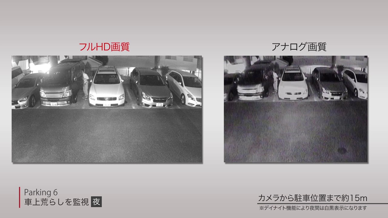 防犯カメラシステム Parking6 車上荒らしを監視 夜 東芝エレベータ Youtube