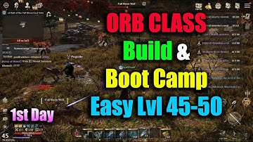 나이트 크로우 ORB 클래스 빌드 및 부트 캠프 리뷰 1일차 레벨 45~50