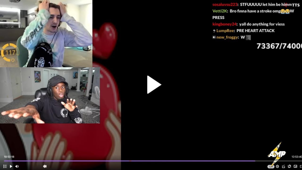 Kai Cenat reacts to xQc and Adept fighting - YouTube