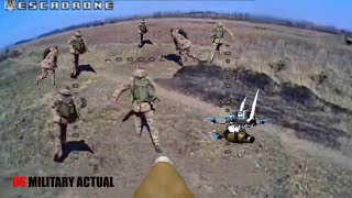 Horrifying Moments! how Ukrainian FPV Drones wipe out Russian infantry fleeing in frontline