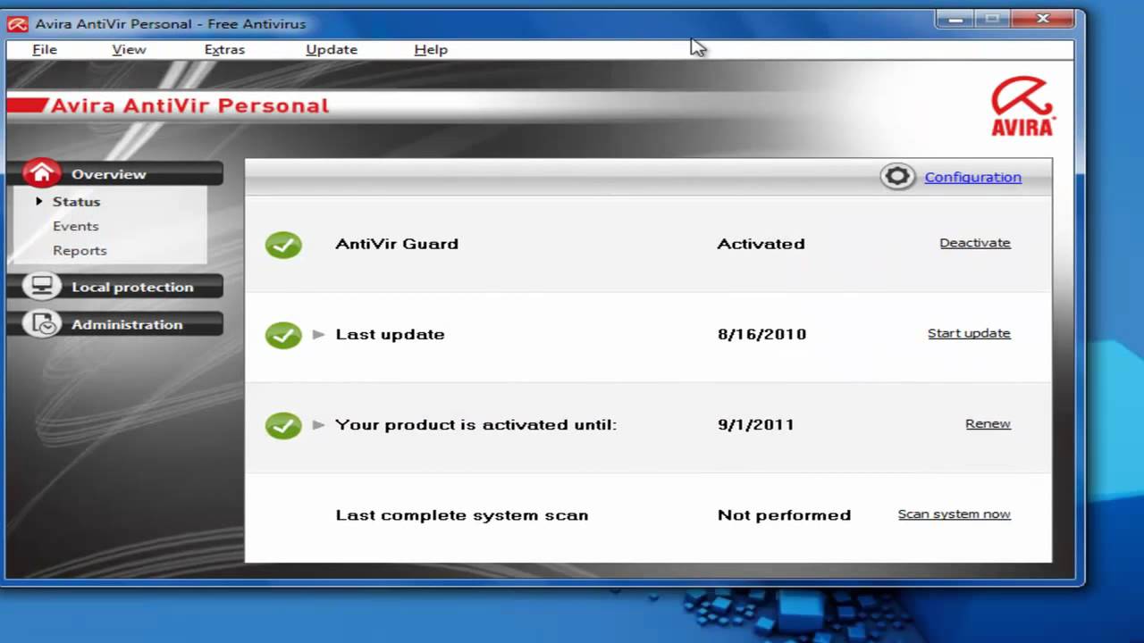 antivirus free windows xp avira