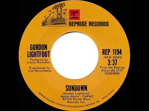 1974 HITS ARCHIVE: Sundown - Gordon Lightfoot (a #1 record--stereo 45)