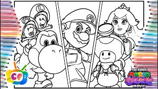 The Super Mario galaxy movie characters / Super Mario galaxy movie coloring page