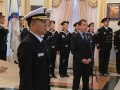 Церемония передачи России флага крейсера «Варяг»