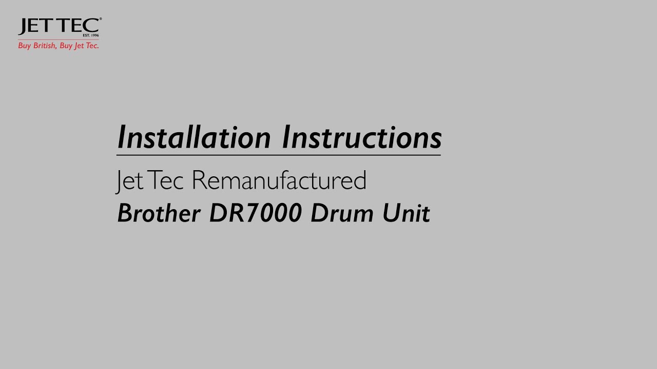How to install a Jet Tec Recycled Brother DR7000 Drum Unit