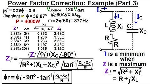 Electrical Engineering: Ch 12 AC Power (52 of 58) Power Factor Correction: Example Part 3