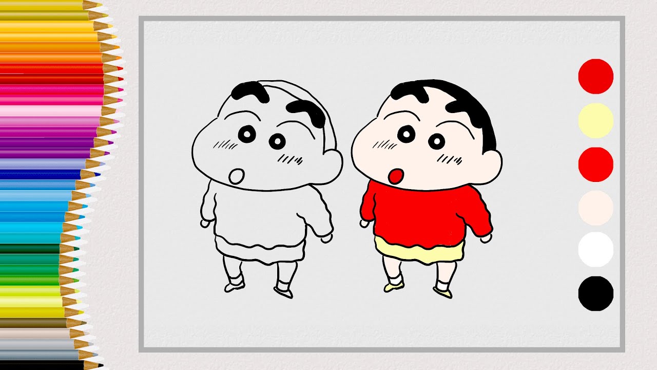 Crayon Shin-chan Characters coloring page - Download, Print or Color Online  for Free